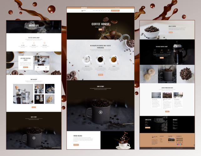 Coffee page design portfolio