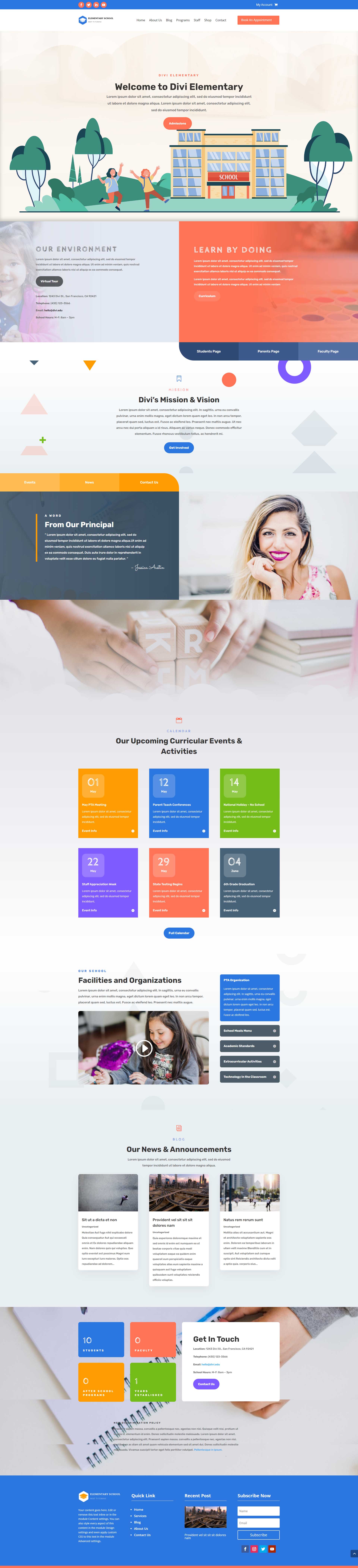 Home page design