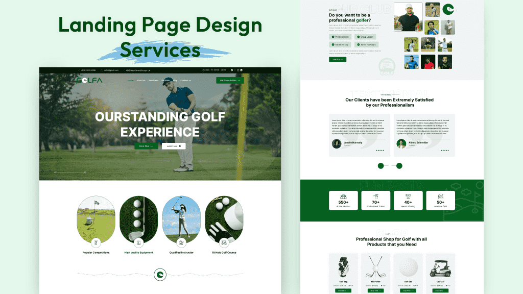 Landing page design services