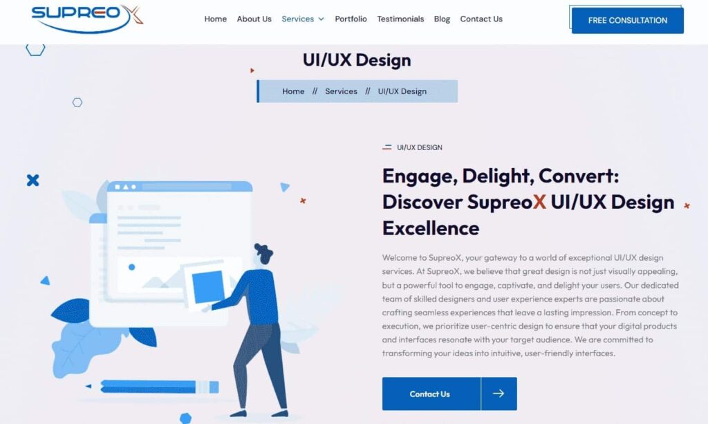 SupreoX UI UX Design Services