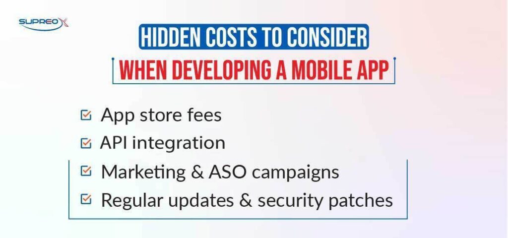 Hidden Costs for Developing Mobile Apps